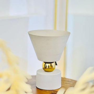قوار زراعة تنك 34سم شكل كاس 89064S قاعدة طابة ذهبي BEIGE هندي %ه9