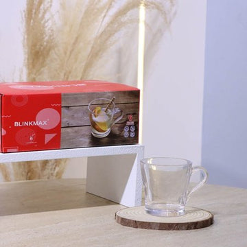 طقم ماغ شاي/6 زجاج سادة KTZB36 نجاصة 200مل ++BM1+2