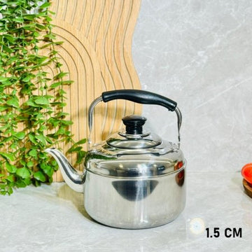 براد شاي 1.5لتر  ستانلس ستيل يد عظم اسود K71/2 =ك3