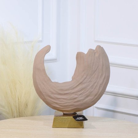 تحفة شكل امواج بحر 33سم موكا BRG-24907A صغير نحاس هندي %ه11