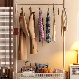 علاقة ملابس معدنية مع عجلات  CD-31